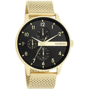 OOZOO Timepieces - Unisex horloge - goudkleurig met  band