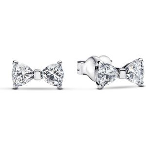 Pandora - Sparkling Small Bow - Oorstekers