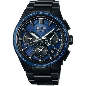 Seiko  - heren horloge - Zwart met  band