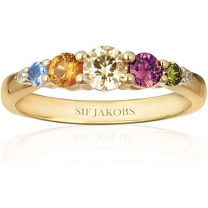 Sif Jakobs Belluno 925 Sterling Zilveren Goudkleurige Ring SJ-R42126-ACZ-SG-56