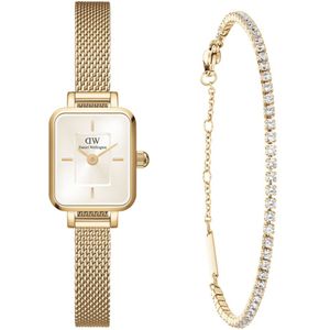 Daniel Wellington Quadro Mini Dames Horloge en Armband Giftset DW00590011