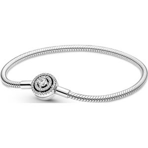 Pandora Timeless Pandora Moments Halo Snake Chain Armband 590038C01-18