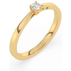 Diamo Diamonds 14 Karaat Gouden Ring Met Diamant 9-DD001-YG-10-52