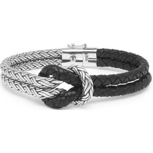 Buddha to Buddha 925 Sterling Zilveren Katja Knot Mix Leren Armband BTB132-E