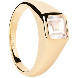 P D Paola The New Essentials 925 Sterling Zilveren Ring AN01-984-12 Met 18K Gouden Plating