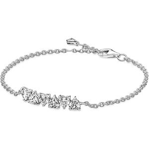 Pandora Timeless 925 Sterling Zilveren Sparkling Endless Hearts Chain Armband 591162C01-18 (Lengte: 18.00 cm)