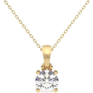 Diamo Diamonds 14 Karaat Gouden Ketting Met Diamant 9-DD013-YG-30-N
