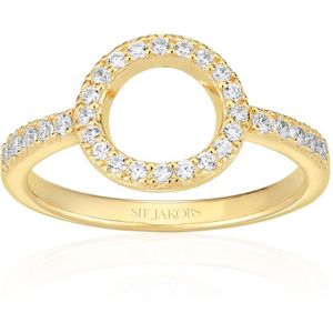 Sif Jakobs Biella 925 Sterling Zilveren Ring Met Gouden Plating SJ-R11075-CZ-YG-56