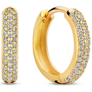 Isabel Bernard - De la Paix Laure - 14 Karaat Gouden Oorringen - Diamant 0.25 Karaat - Voor Dames