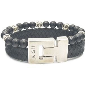 Josh  - heren Armband - Zwart