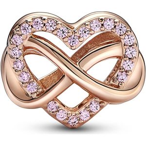 Pandora Moments Infinity Heart Bedel Met 14 Karaat Roségoud Plating 782246C01