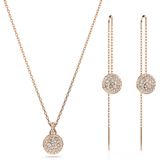 Swarovski Meteora Rosé Goudkleurige Ketting en Oorhangers Set 5683451