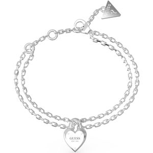 GUESS All You Need Is Love Zilverkleurige Armband JUBB04211JWRHS