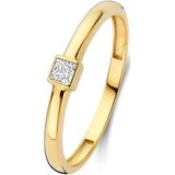 Isabel Bernard - Rivoli Jodi - Stacking Ring - 14 Karaat Goud - Met Zirkonia Steentje
