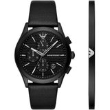 Emporio Armani Heren Horloge en Armband Giftset AR80070SET