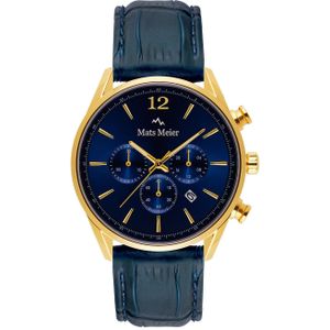 Mats Meier Grand Cornier Chrono Blauw horloge MM00123