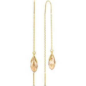 Parte Di Me La Sirena Ombrone 925 Sterling Zilveren Gold Plated Oorhangers PDM36143