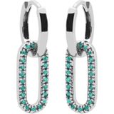 Karma 925 Sterling Zilveren Summer Fling Turquoise Creolen H187S-T