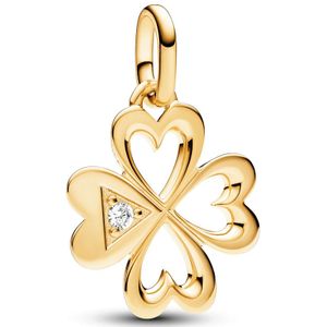 Pandora Me Heart Four-leaf Clover Bedel 763034C01 Met 14 Karaat Gouden Plating