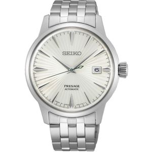 Seiko Presage - heren horloge - zilverkleurig met  band