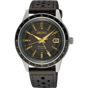 Seiko  - heren horloge - zilverkleurig met  band