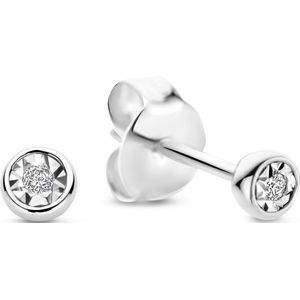 Isabel Bernard De La Paix Inaya 14 Karaat Witgouden Oorknoppen  Diamant 0.02 ct  IBD360023