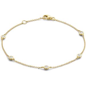 Blush 14 Karaat Gouden Armband met Zirkonia 2187YZI (Lengte: 17.50 - 19.00 cm)