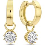 Parte Di Me Cento Luci Rosia 925 sterling zilveren gold plated creolen PDM36100