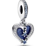 Pandora Moments 925 Sterling Zilveren Celestial Shooting Star Heart Double Bedel 792356C01