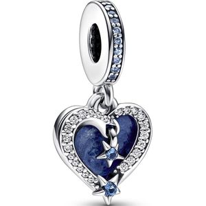 Pandora Moments 925 Sterling Zilveren Celestial Shooting Star Heart Double Bedel 792356C01