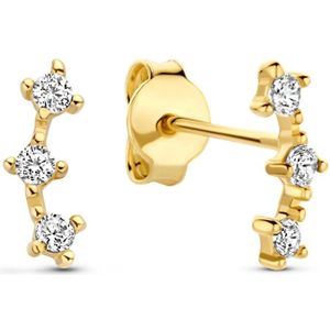 Beloro Jewels Monte Napoleone - Dames Oorknoppen - 9 karaat