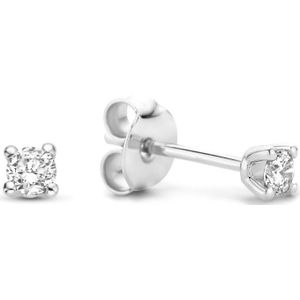 Isabel Bernard De la Paix Celesse 14 carat white gold earrings| diamond 0.14 ct | IBD360005