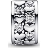 Pandora Moments 925 Sterling Zilveren Heart Clip Bedel 792235C01