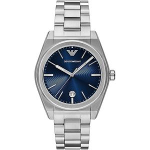 Emporio Armani  - heren horloge - zilverkleurig met  band