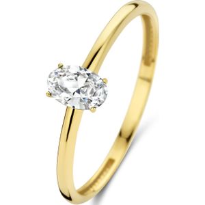 Isabel Bernard Baguette Genevieve 14 karaat gouden ring IB330044-48