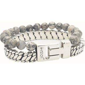 Josh  - heren Armband - Grijs
