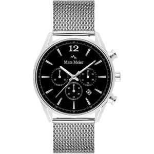 Mats Meier Grand Cornier Chrono Zwart/Zilverkleurig horloge MM00116