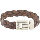 Josh Cognac Leren Armband 24303-bra-S/COGNAC/L