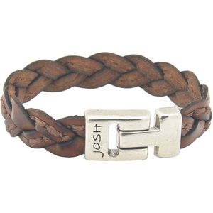 Josh Cognac Leren Armband 24303-bra-S/COGNAC/L