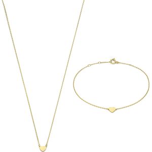 Isabel Bernard Cadeau d""'Isabel 14 karaat gouden collier en armband giftset IB90062