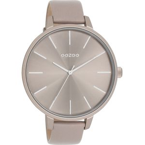 OOZOO Timepieces - Unisex horloge - Bruin met  band