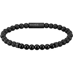 Hugo Boss HUGO Jewels Zwarte Mixed Beads Armband met Onyx HBJ1580272 (Lengte: 19.00 cm)