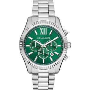 Michael Kors Lexington - heren horloge - zilverkleurig met  band