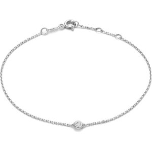 Isabel Bernard De la Paix Alfie 14 karaat witgouden armband | diamant 0.05 ct | IBD320004