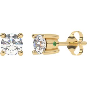 Diamo Diamonds 14 Karaat Gouden Oorknoppen Met Diamant 9-DD007-YG-40