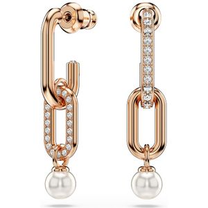 Swarovski  - Dames Oorbellen - Transparant & Roségoud