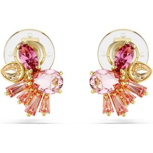 Swarovski  - Dames Oorbellen - goudkleurig & Oranje & Rood