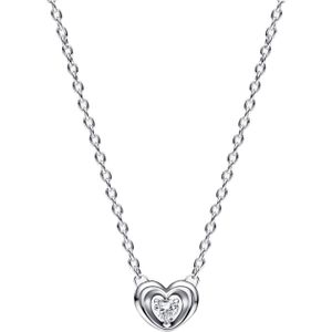 Pandora Moments 925 Sterling Zilveren Heart Ketting 392494C01-45