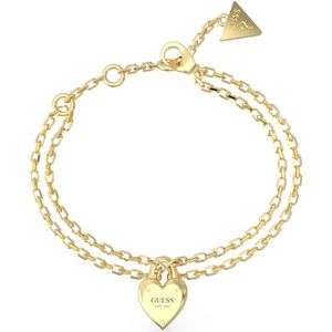 GUESS All You Need Is Love Goudkleurige Armband JUBB04211JWYGS