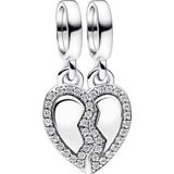 Pandora Moments 925 Sterling Zilveren Friends Splittable Heart Bedel 792743C01